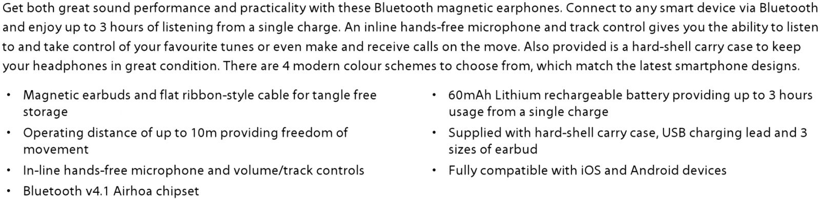 אוזניות בלוטוס סיליקון דיבורית AV LINK BLUETOOTH EMBT1-BLK TEXT